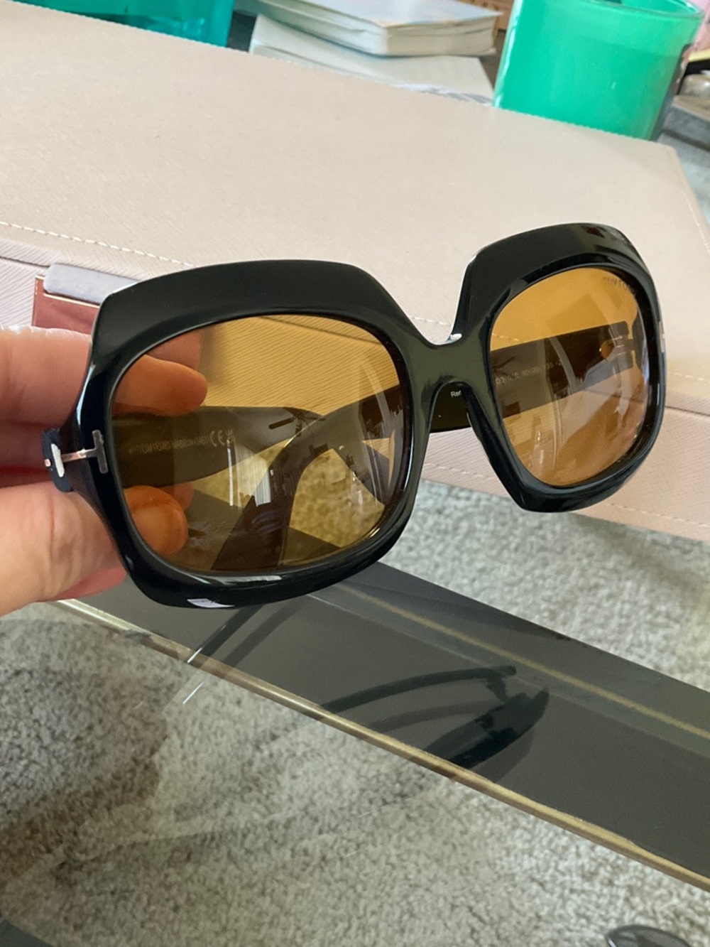 Tom Ford Black Sunglasses with Brown Lenses - Picture 3 of 8